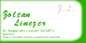 zoltan linczer business card